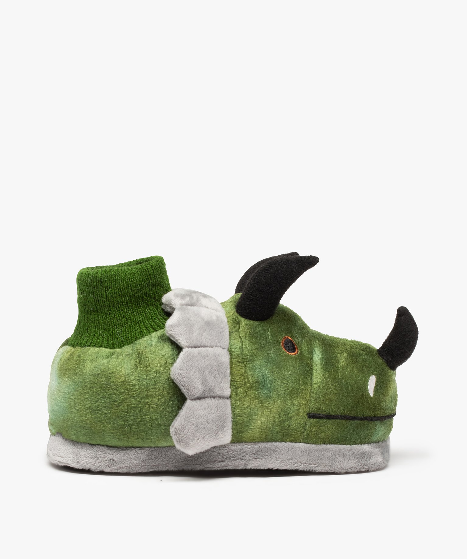 Chaussons Garçon en volume dinosaure tricératops vert | GEMO