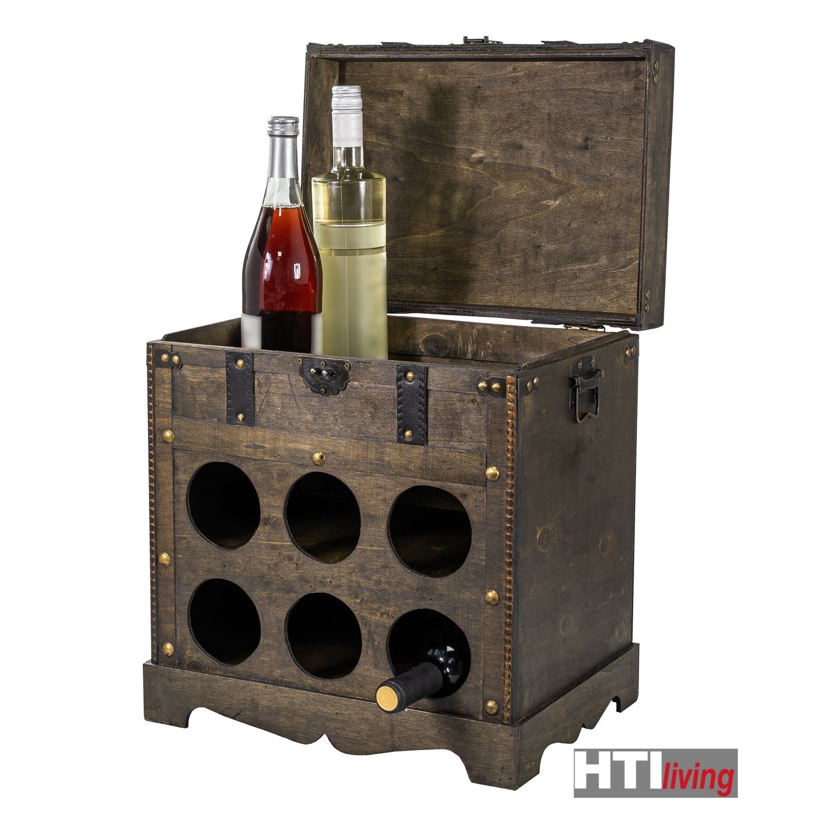 HTI-Living Weinregal Weinregal Truhe für 6 Flaschen Alistair