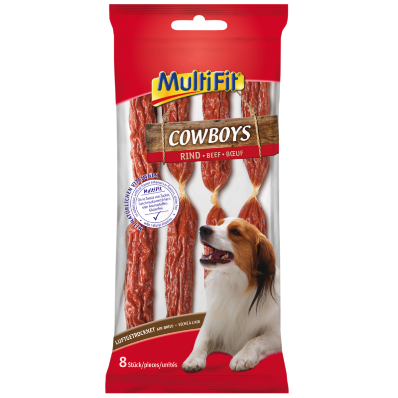 MultiFit Snacks MultiFit Cowboys Würstchenketten 4x60g Rind
