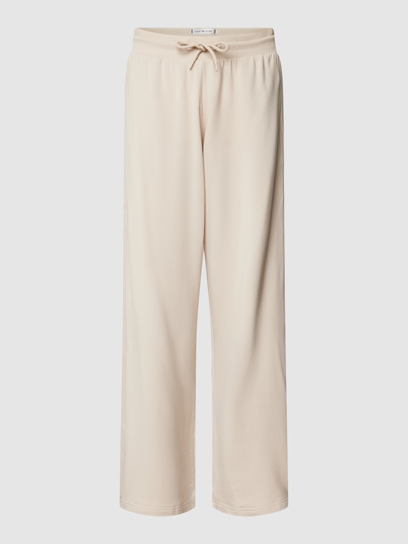 Sweatpants mit elastischem Bund in beige