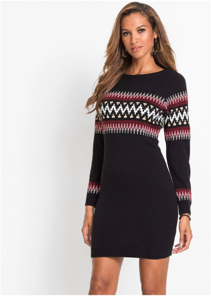 Strickkleid mit Muster