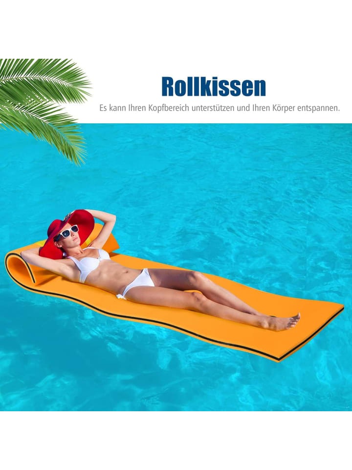 COSTWAY Schwimmmatte 210x66cm in Orange günstig kaufen onesize