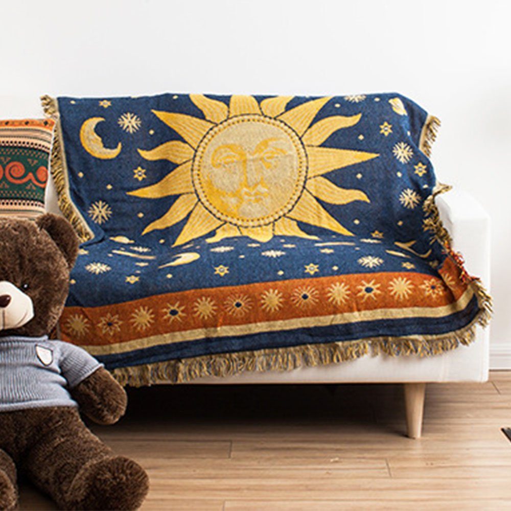 Baumwollbettdecke, Decke Doppelseitig Baumwoll Gewebt Couchdecke 130X 180CM, FELIXLEO