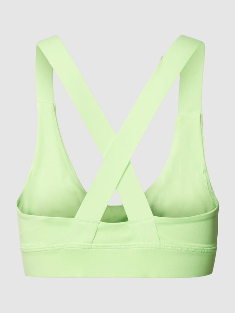 Bralette mit Label-Print in neon gelb
