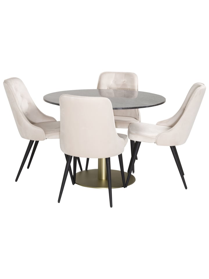ebuy24 Essgruppe Estelle 17 (5-teilig) Beige 106 x 106 cm günstig kaufen onesize