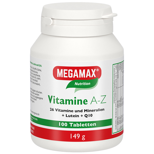 MEGAMAX Vitamine A-Z Q10 Lutein Tabletten  100 St  Tabletten