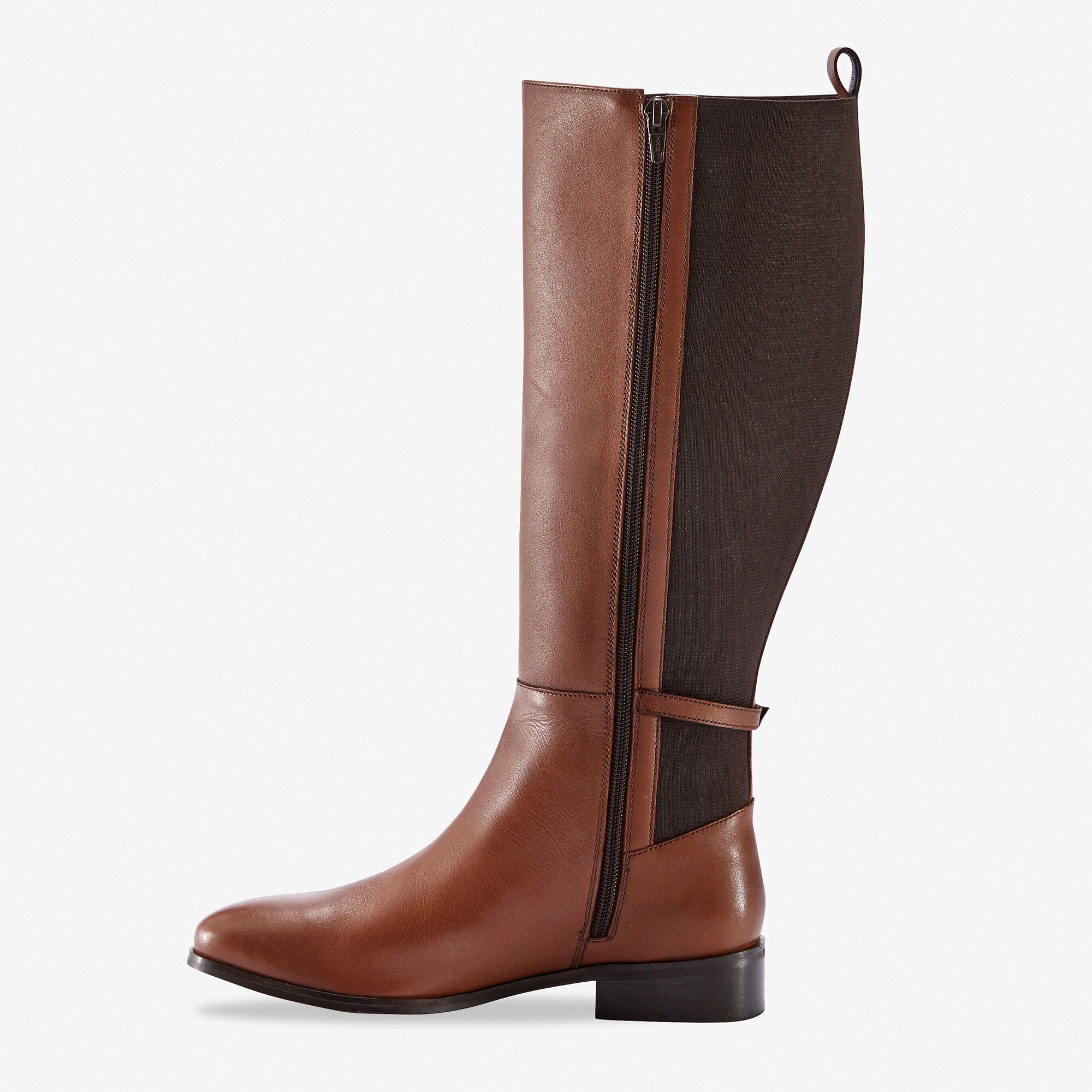 Bottes cavalières en cuir, spécial larges mollets