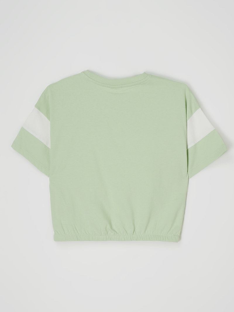 T-Shirt mit Message in mint