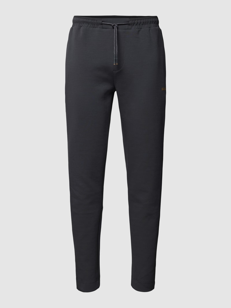 Sweatpants mit Label-Print Modell 'Hadim' in graphit