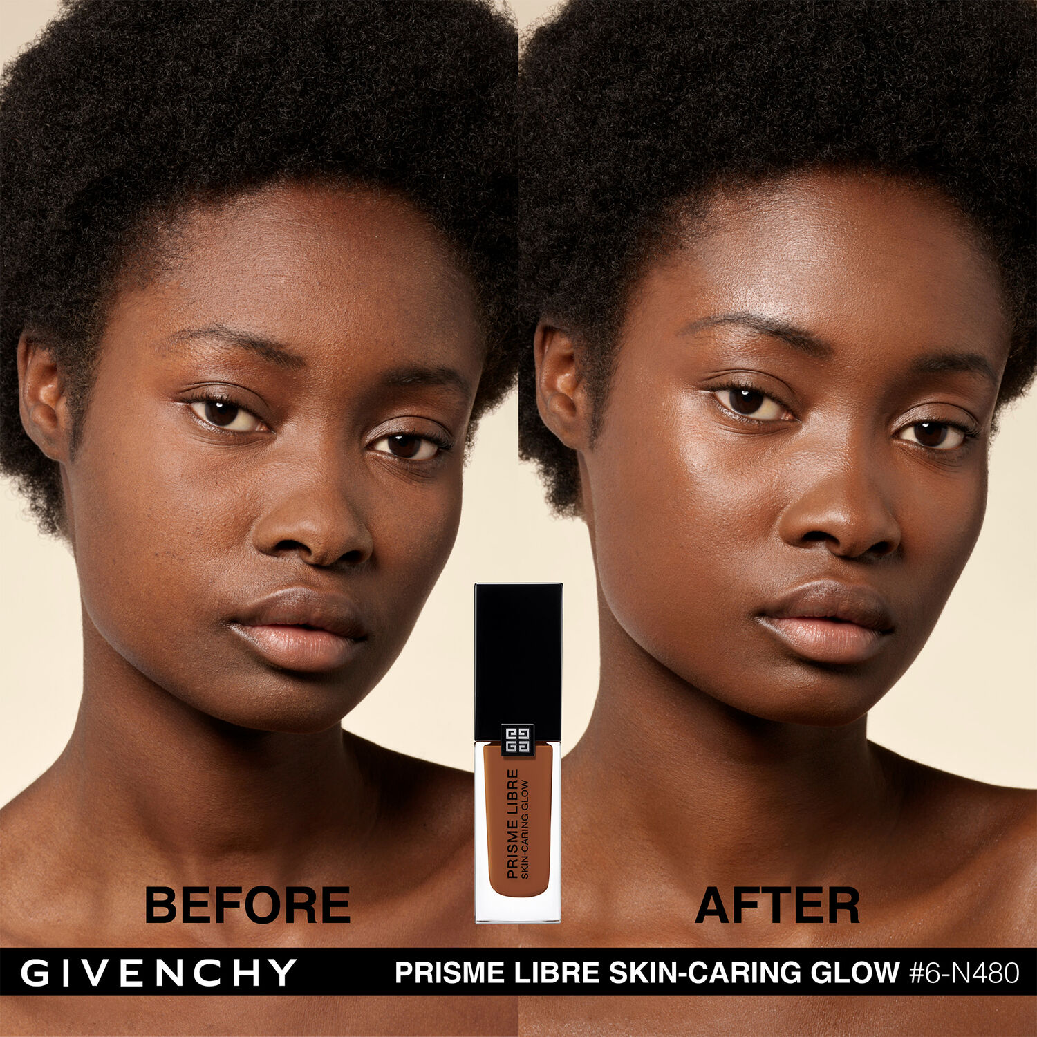 Givenchy Prisme Libre Skin-Caring Glow Fond de Teint Sublimateur de Peau - Eclat & Correction 12h - Hydratation 24h
