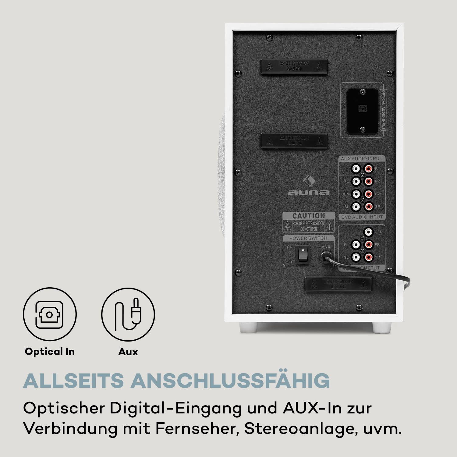 Auna Areal 525 DG 5.1-Surround-System 5.1 Lautsprecher System (Bluetooth)