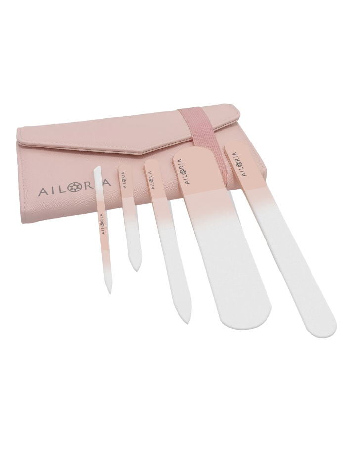 Ailoria CONTOUR LUXE Glas-Nagelfeilenset in orange günstig kaufen onesize