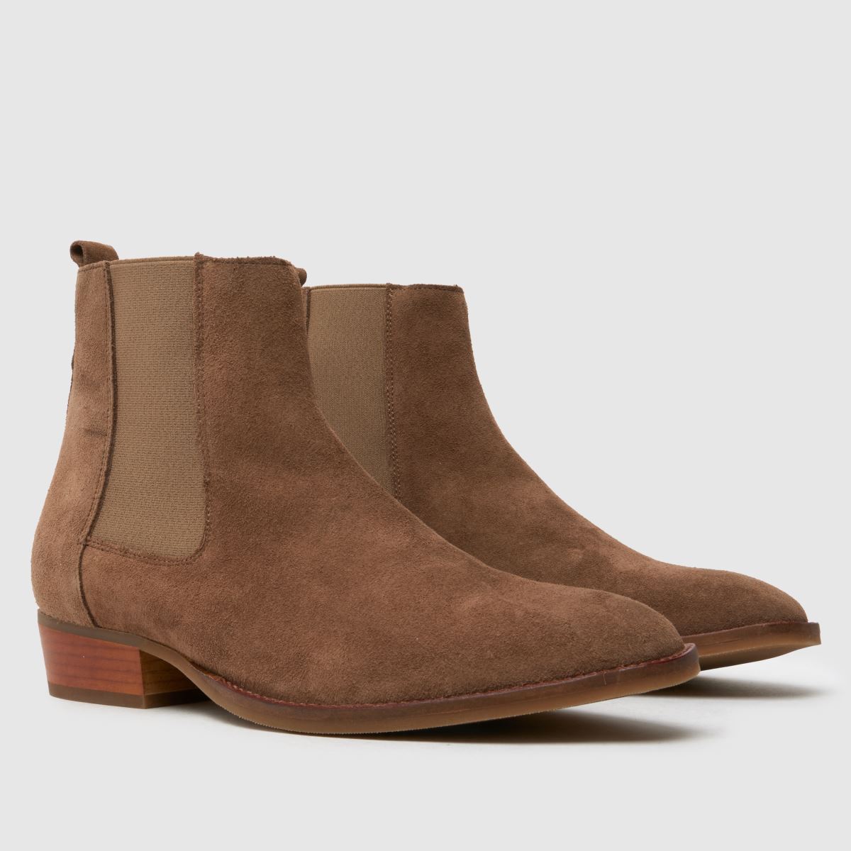 Schuh Dennis – Stenfärgade westernstövlar i mocka
