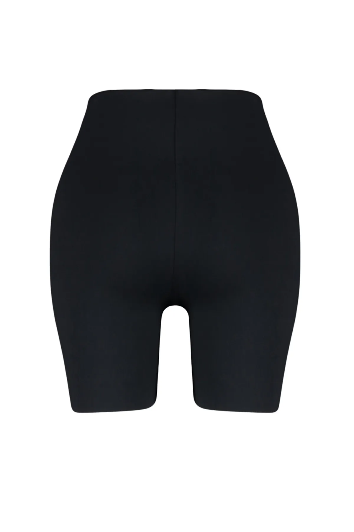 Trendyol Collection  Premium Schwarz Matt 2.Bauch- und Hüftformende Strick-Sportshorts mit Lagen/Kurze Leggings THMSS24TY00026
