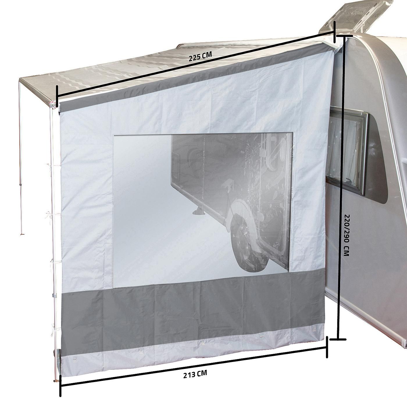 Bo-Camp 225 cm graue Universal Markisen Seitenwand