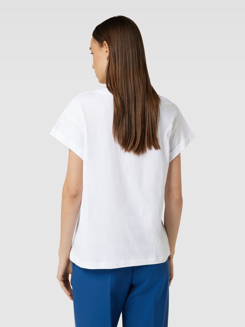 T-Shirt mit Statement-Schriftzug aus Paillettenbesatz in offwhite