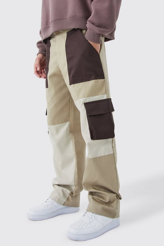 Lockere Colorblock Cargo-Hose