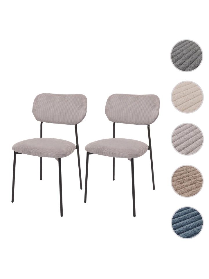MCW 2er-Set Esszimmerstuhl O26, Hellgrau günstig kaufen onesize