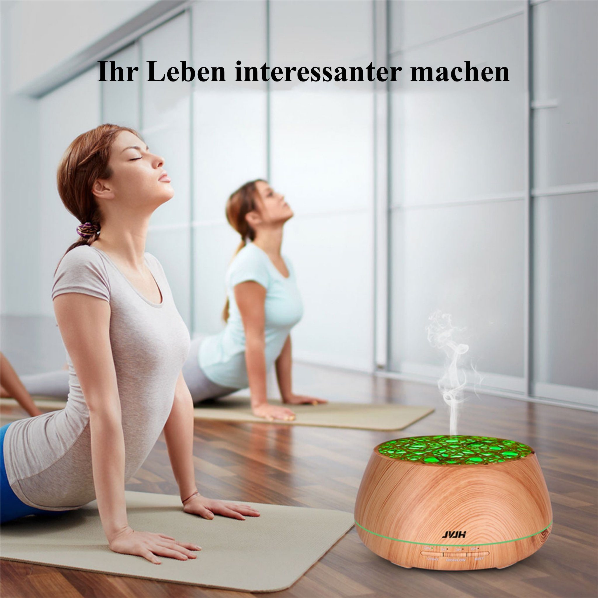 CkeyiN Diffuser Luftbefeuchter 400 ml Ultraschall-Nebelbefeuchter, 0,40 l Wassertank, mit Timing-Funktion, für 35m² Räume
