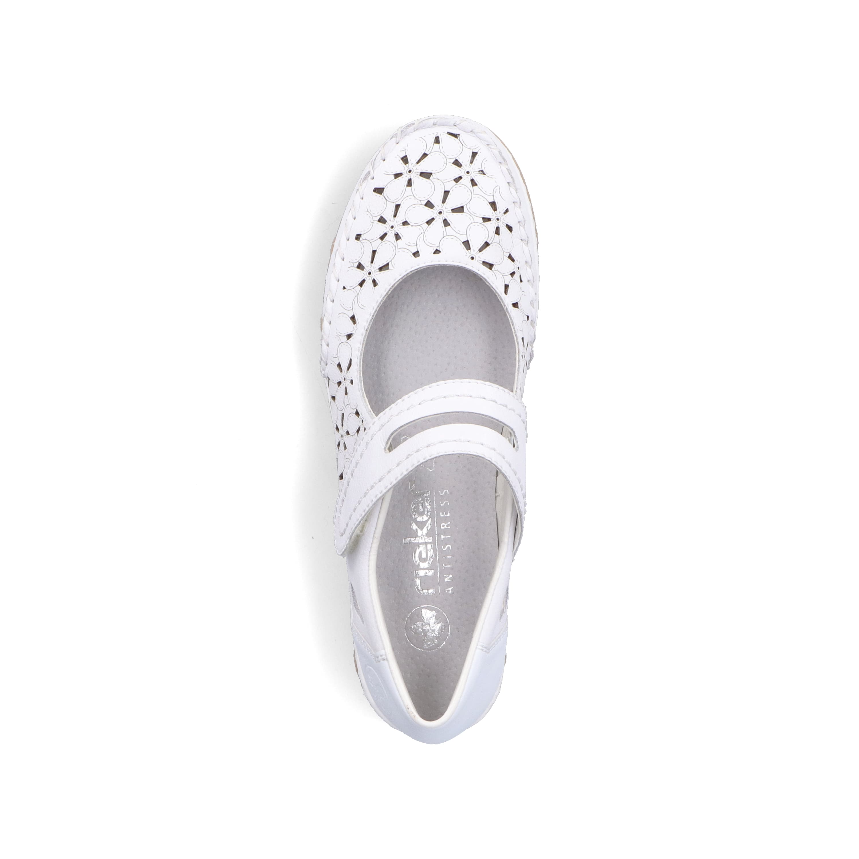 Rieker Damen Ballerinas reinweiss