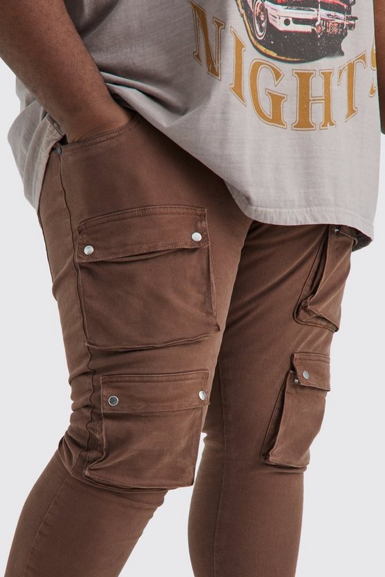 Plus Skinny Hose mit Cargo-Taschen