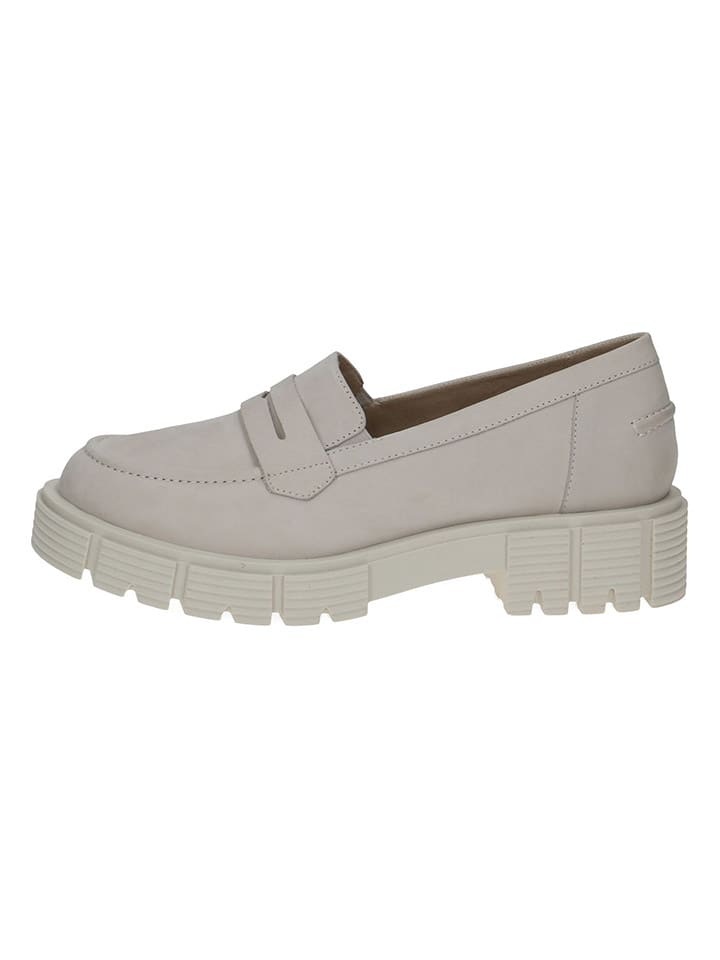 Caprice Leder-Slipper in Grau günstig kaufen