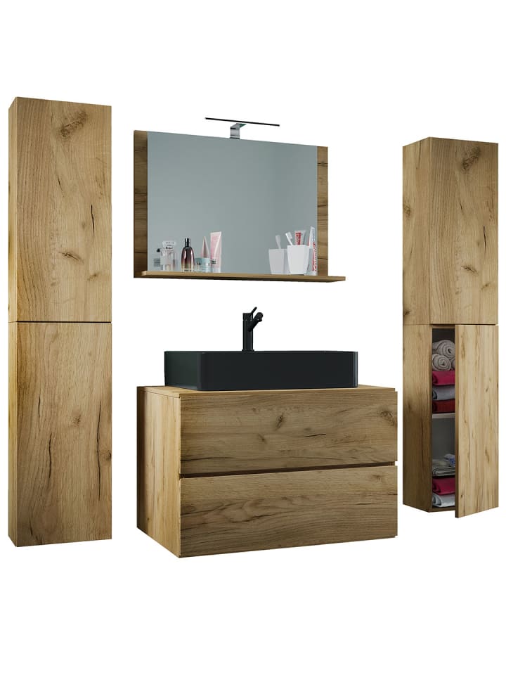 ebuy24 Badmöbelset LendasXLBL Eiche Eiche dekor 147 x 52 cm günstig kaufen onesize