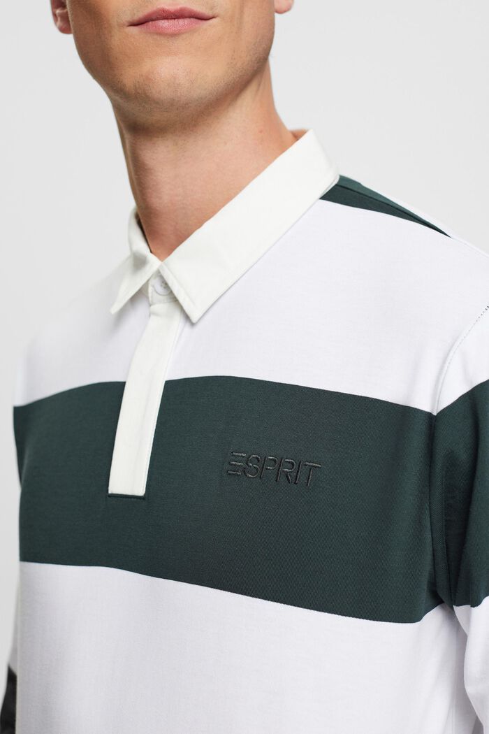 Langarm-Poloshirt mit Streifen