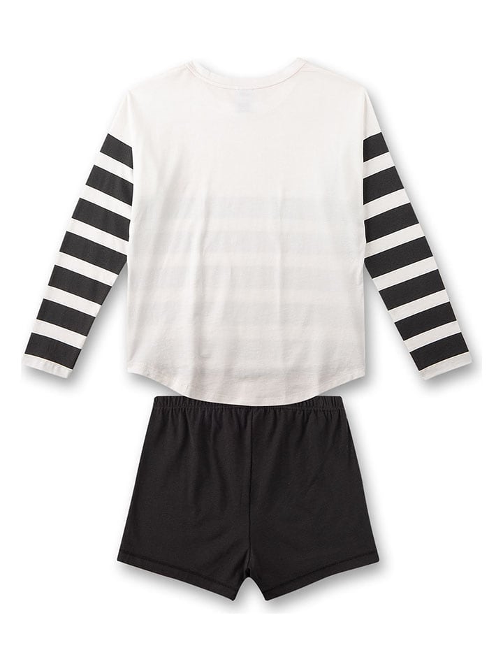 Sanetta Pyjama in Weiß/ Schwarz günstig kaufen
