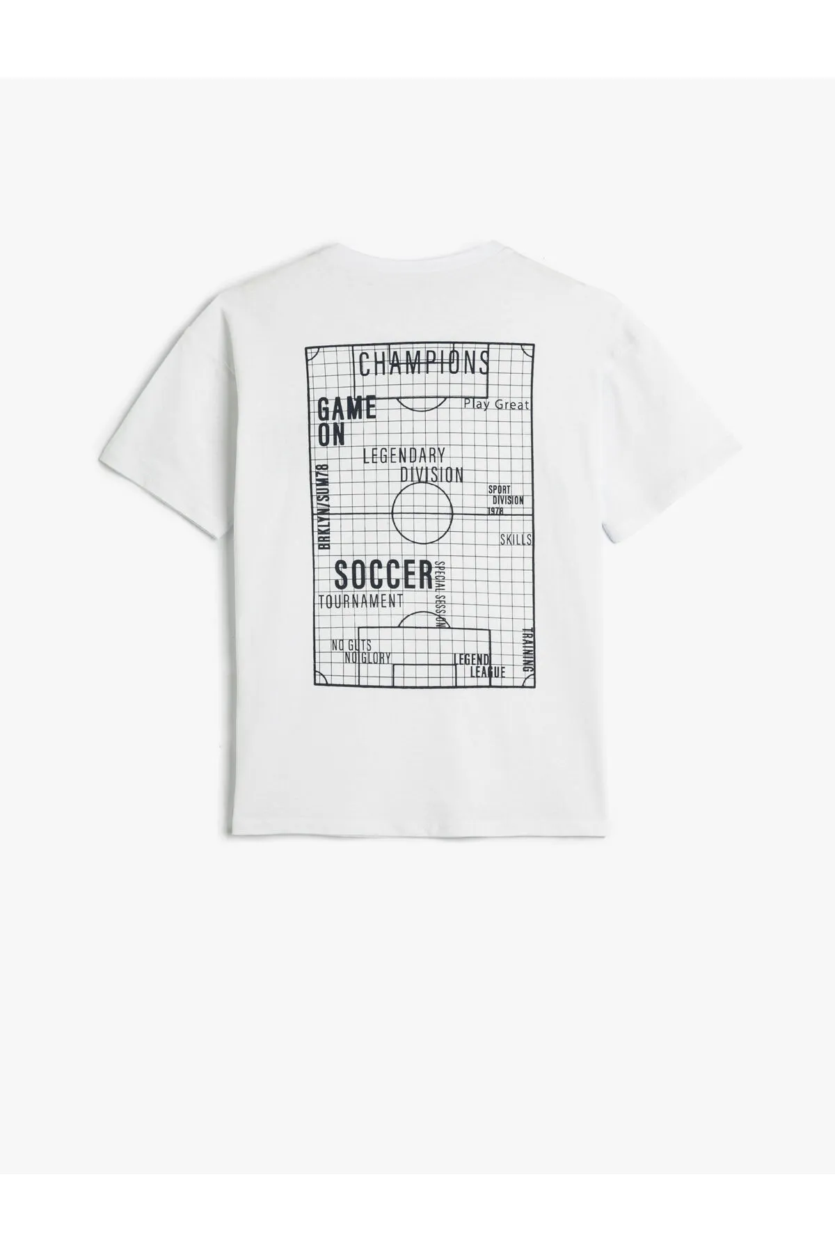 Koton  T-Shirt aus Baumwolle mit Rundhalsausschnitt, kurzen Ärmeln und bedruckter Rückseite