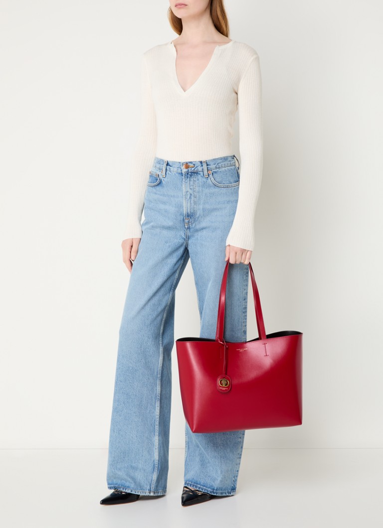 Geantă din piele Kurt Geiger Chelsea cu geantă cosmetică detașabilă.