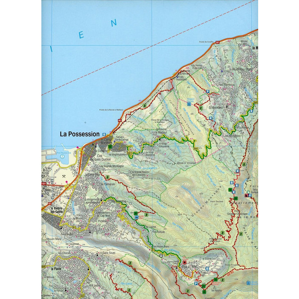Réunion, Autokarte 1:50.000 - Straßenkarte
