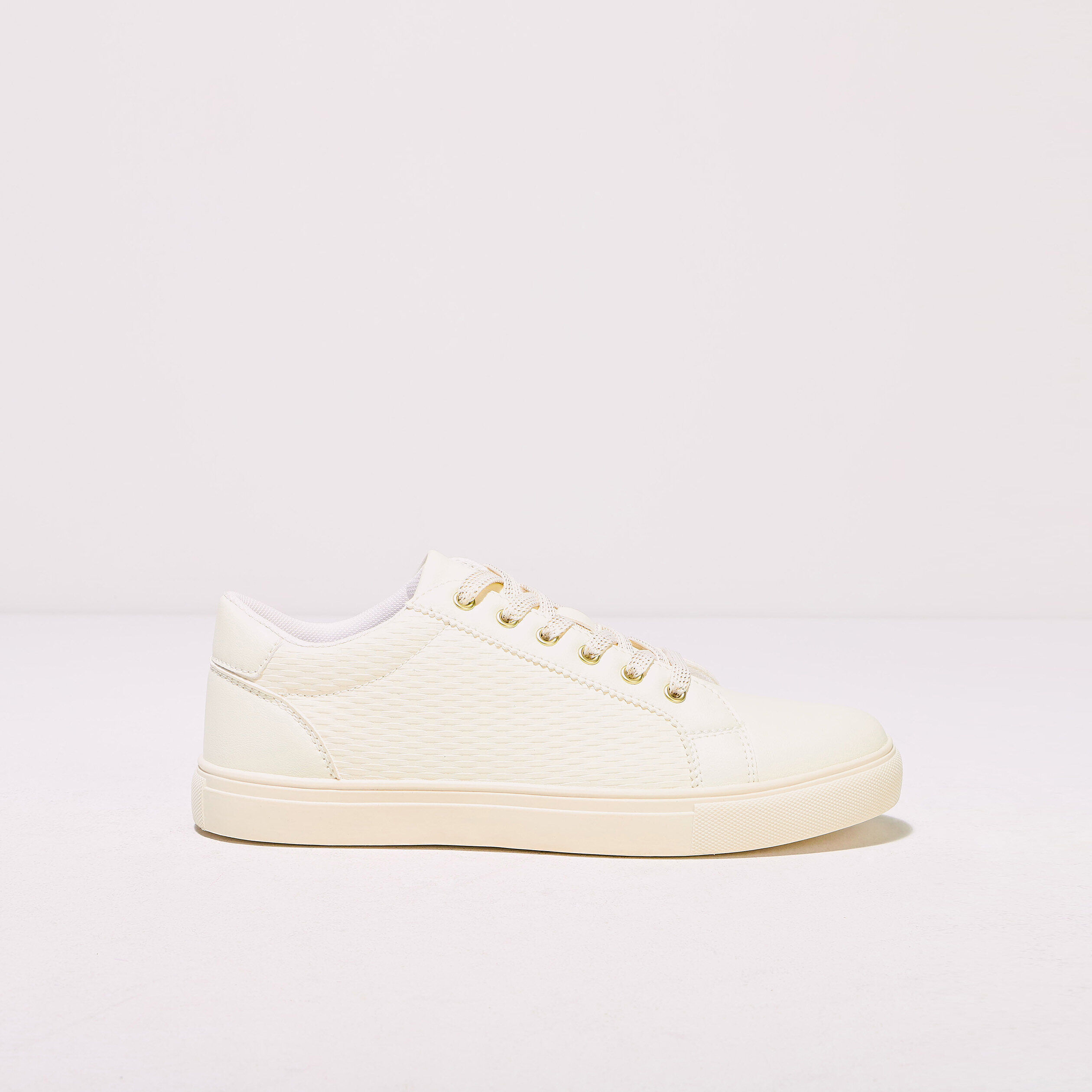 Tennis plates embossées blanc femme | Cache Cache