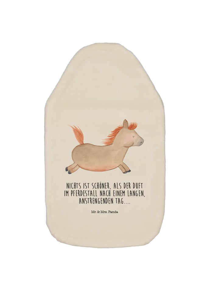Mr. & Mrs. Panda Wärmflasche Pferd Springen mit Spruch in Weiß günstig kaufen onesize