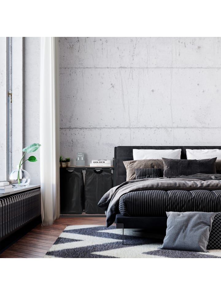 relaxdays Wäschekorbregal in Schwarz/ Braun - (B)73 x (H)72 x (T)33 cm günstig kaufen onesize
