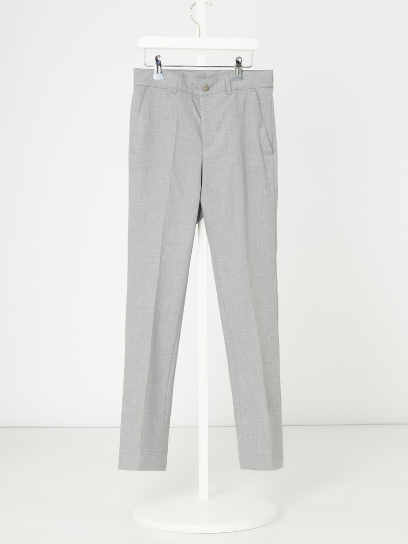 Chino mit elastischem Bund in silber meliert