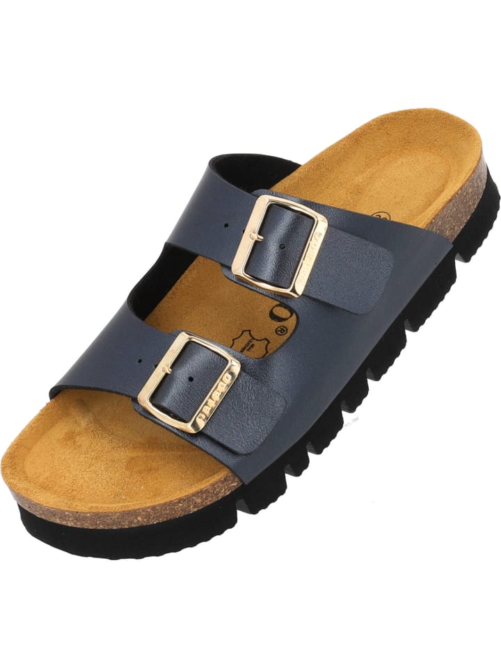 palado Plateau-Pantoletten in anthrazit/gold günstig kaufen