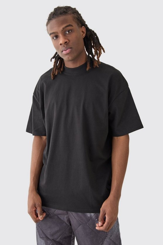 Oversize T-Shirt mit Masken-Print