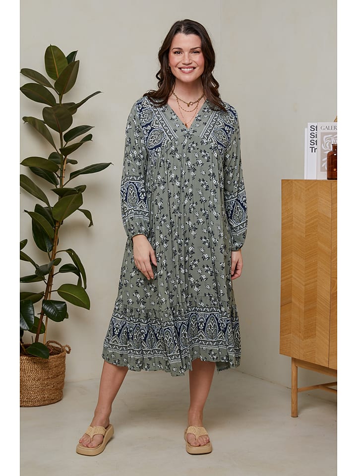 Curvy Lady Kleid in Khaki günstig kaufen