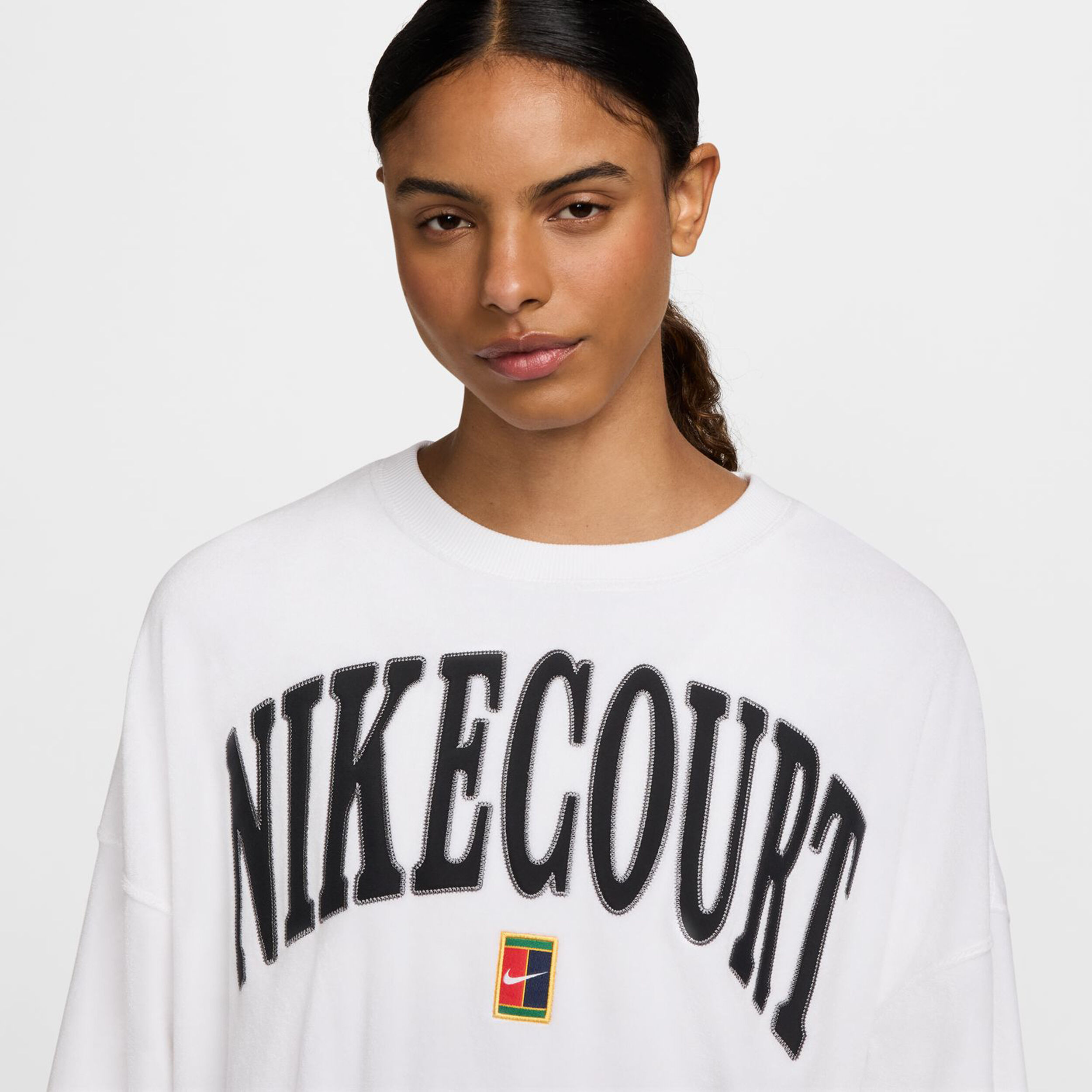 Court Heritage Fleece OOS GFX Sweatshirt Damen - Weiß