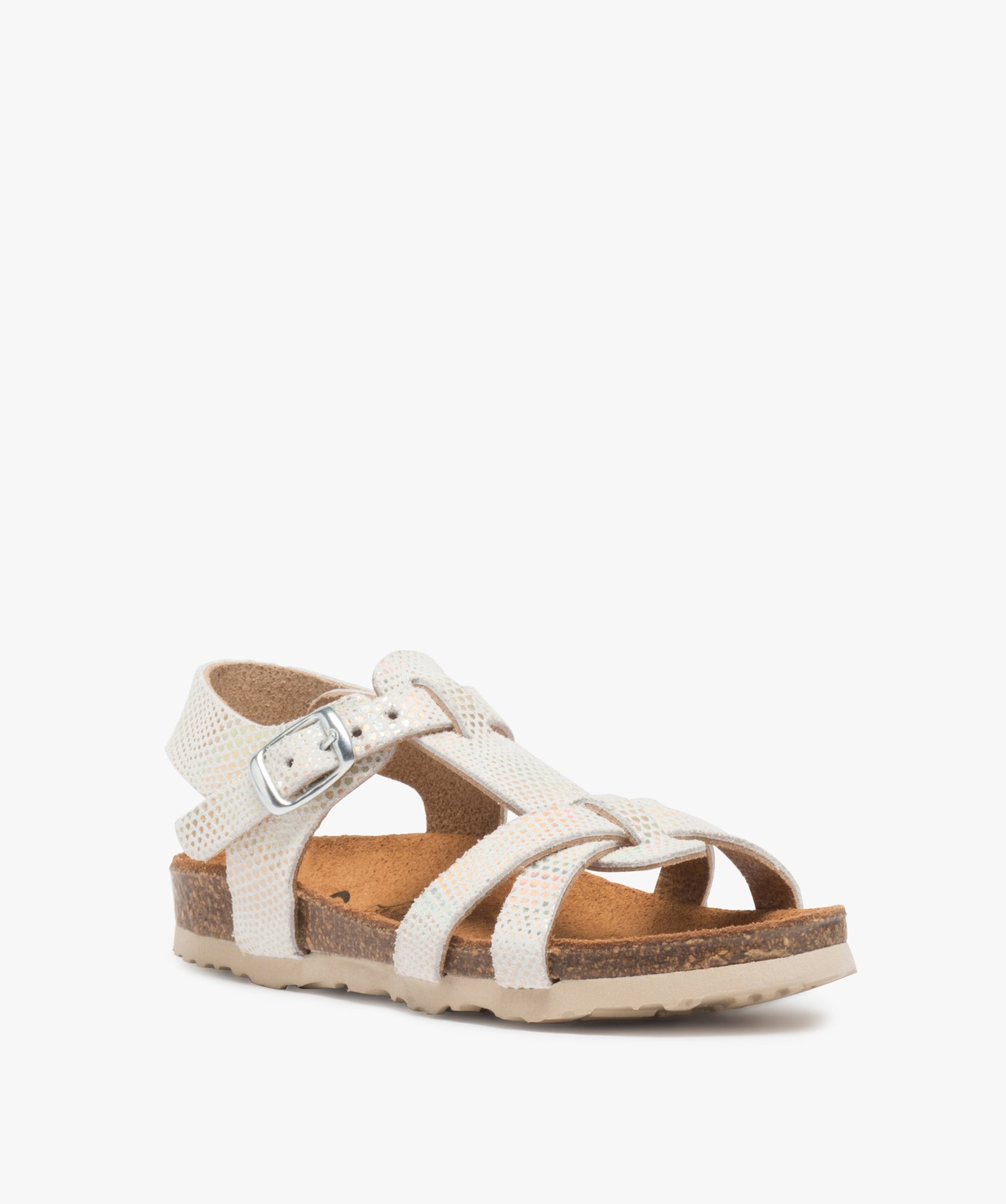 Sandales bébé fille avec motifs pailletés et semelle anat... beige | GEMO