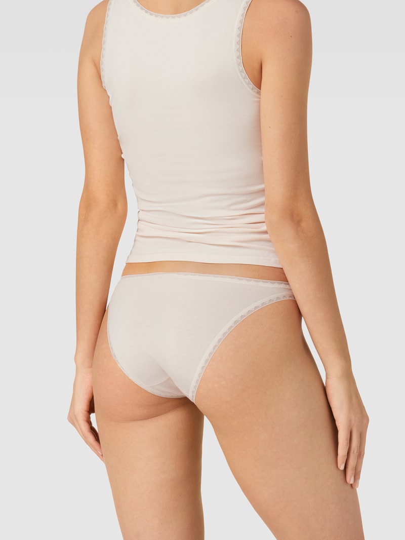 Perioden-Pants mit Lochstickerei in beige