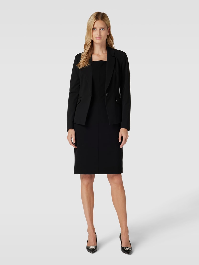 Blazer mit Knopfverschluss in schwarz