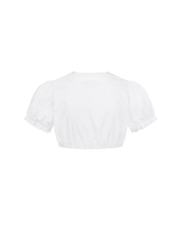 Nübler Dirndlbluse Kurzarm Wanda in Weiß günstig kaufen