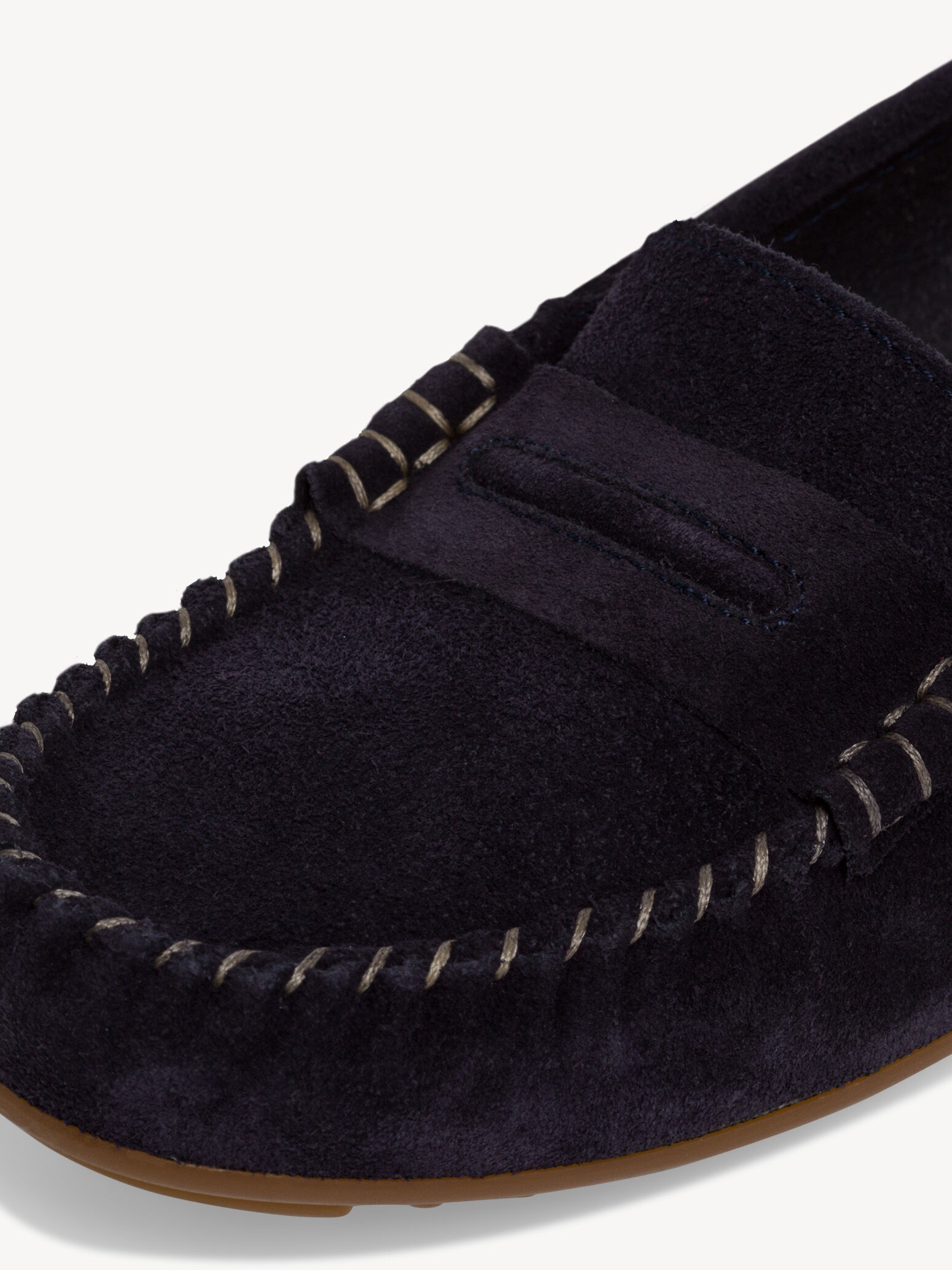 Mocassin en cuir - bleu