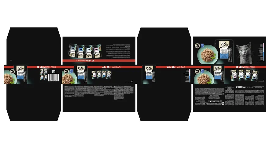 SHEBA® Maxi Pack Delikatesse in Gelee Fisch Variation 5100 g
