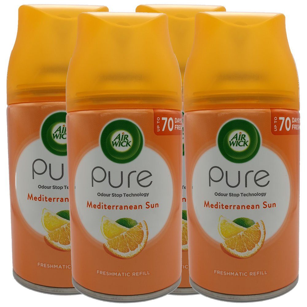 Air Wick Raumduft Mediterranean Sun / Mittelmeer Sonne (4-St), Airwick Freshmatic Nachfüller Pure