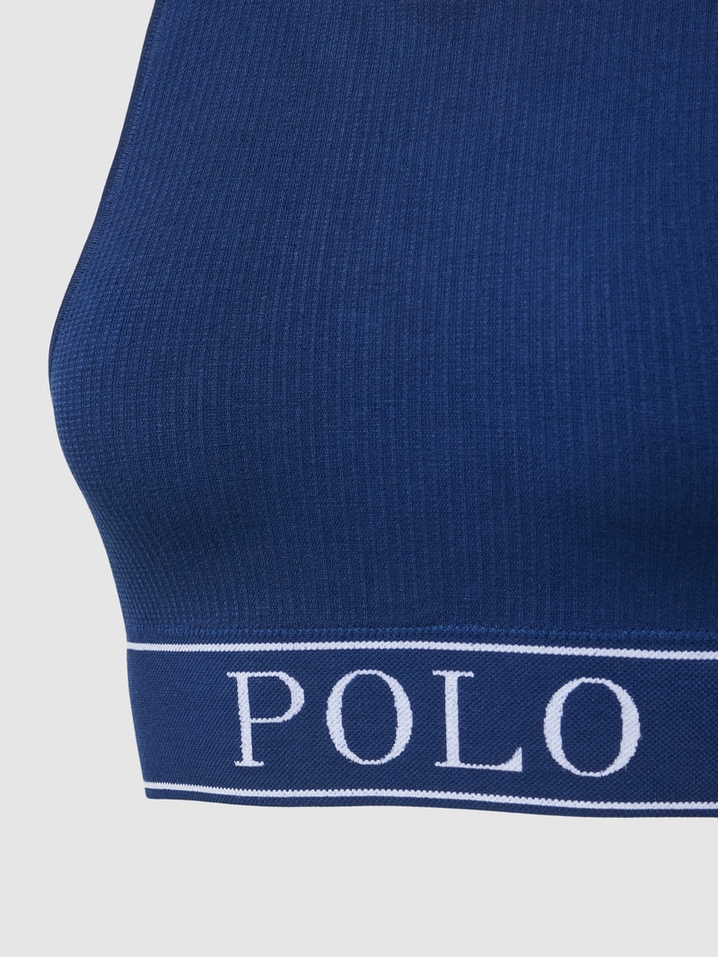 Bralette mit Label-Detail in marineblau