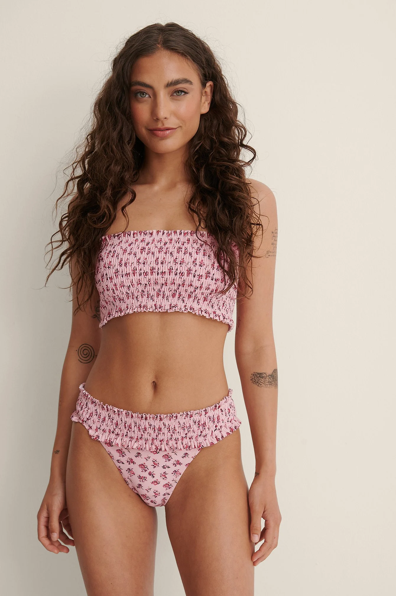 Smocked Flounce Bikini Panty
