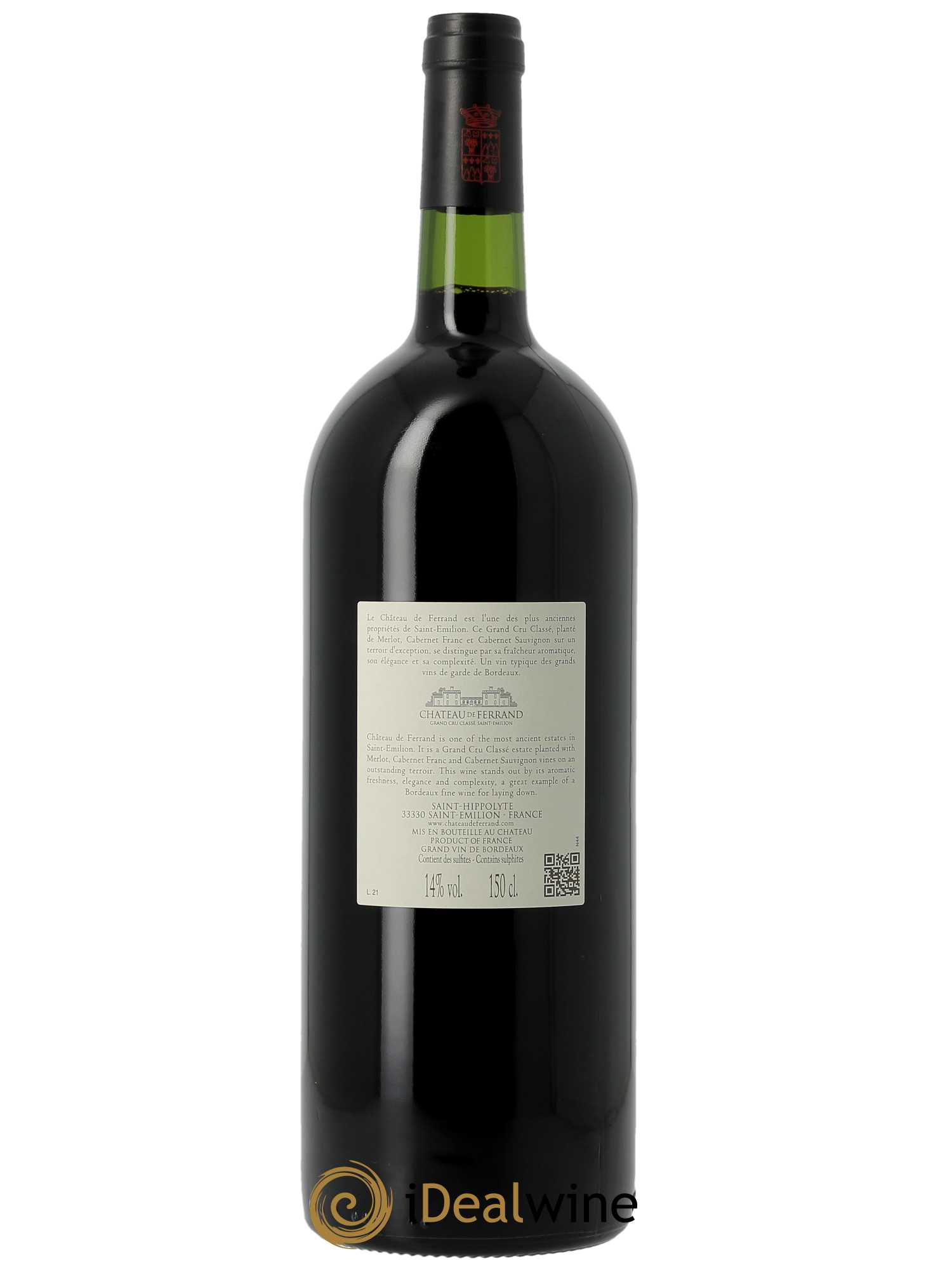 Château de Ferrand Grand Cru Classé (CBO à partir de 3 mg) 2021 - Lot de 1 Magnum